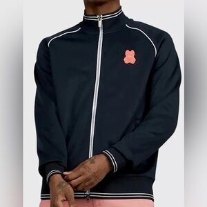 Psycho Bunny Eaton Track Jacket Cotton Poly blend in Midnight Blue Size XXL